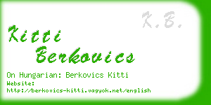 kitti berkovics business card